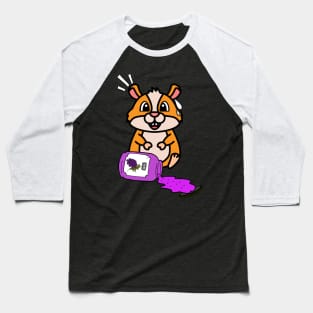 Funny Hamster spilled grape jam Baseball T-Shirt